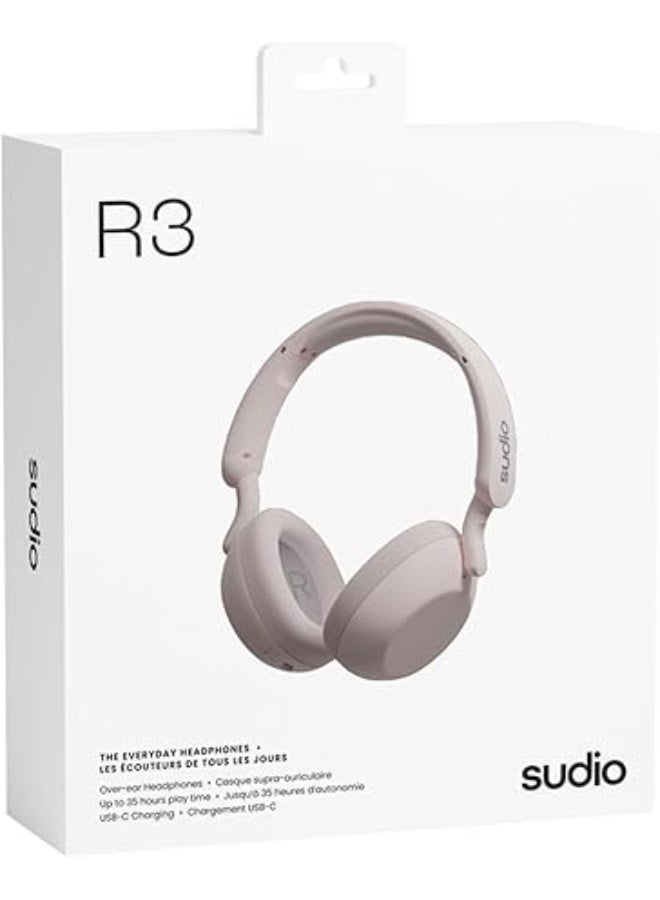 Sudio R3 Powder Pink - Over-Ear  Headphones, Up to 35 Hours Play Time, USB-C Charging, Built-in Microphone (1), Touch and Click Buttons, Bluetooth 5.4 - Image 4